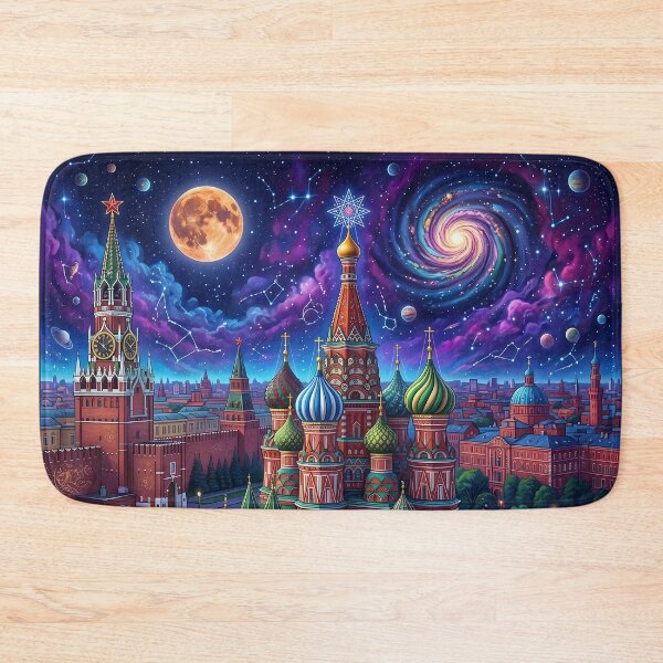 Item preview, St. Basil's Cathedral - Psychedelic Moscow Red Square Art designed and sold by Lucid Dream Pixel.