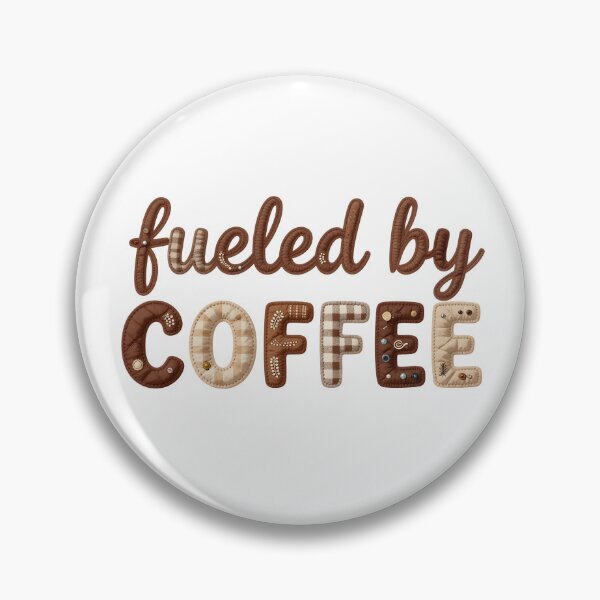Item preview, FUELED BY COFFEE - IN FAUX LETTERING designed and sold by AlexOBrienArt.