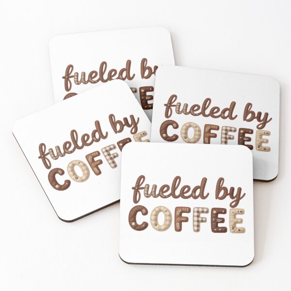 Item preview, FUELED BY COFFEE - IN FAUX LETTERING designed and sold by AlexOBrienArt.