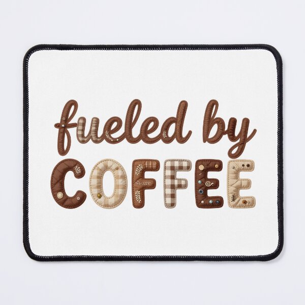 Item preview, FUELED BY COFFEE - IN FAUX LETTERING designed and sold by AlexOBrienArt.