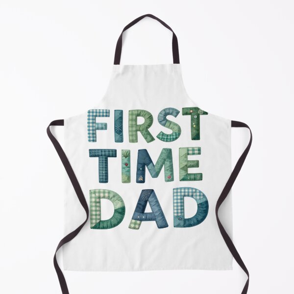Item preview, FIRST TIME DAD - IN BLUE & GREEN FAUX LETTERING designed and sold by AlexOBrienArt.