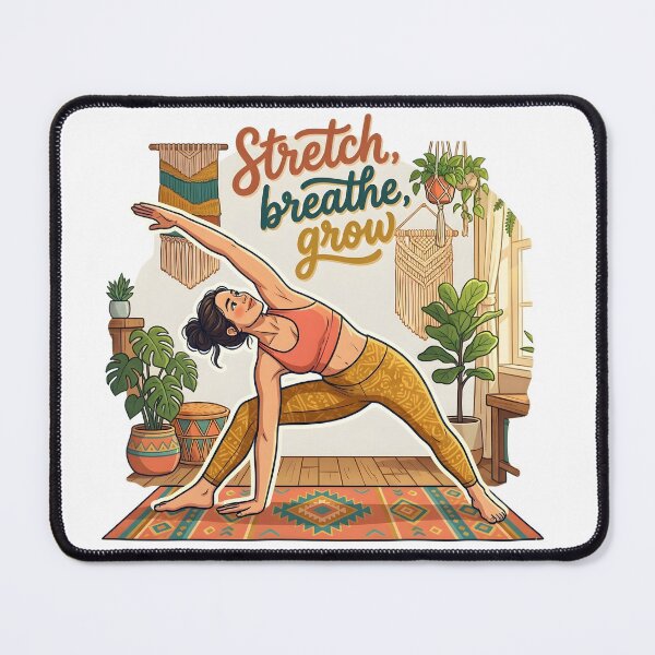 Item preview, Yoga Girl Aesthetic Stretch Breathe Grow designed and sold by PixelStickerCo.