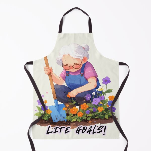 Item preview, Life goals, grandma in the garden with a shovel designed and sold by LiskoDesign.
