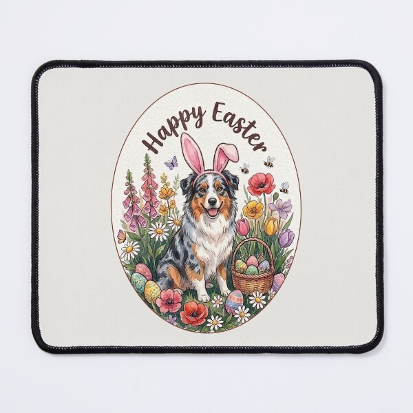 Item preview, Funny Australian Shepherd Happy Easter Egg Bunny Mom Dad Kids designed and sold by FurryHavenPH.