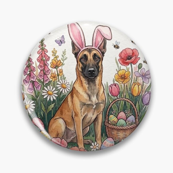 Item preview, Funny Belgian Malinois Happy Easter Egg Bunny Mom Dad Kids designed and sold by FurryHavenPH.