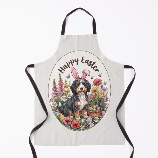 Item preview, Funny Bernedoodle Happy Easter Egg Bunny Mom Dad Kids designed and sold by FurryHavenPH.