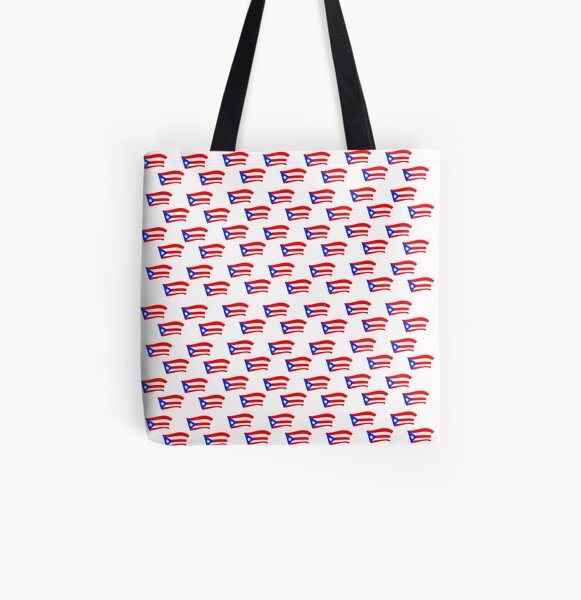 Puerto Rican Flags White All Over Print Tote Bag