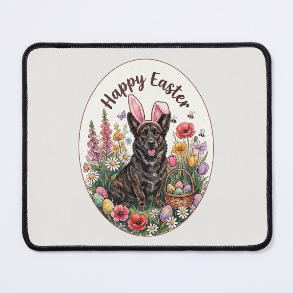 Item preview, Funny Black Brindle Corgi Happy Easter Egg Bunny Mom Dad Kids designed and sold by FurryHavenPH.