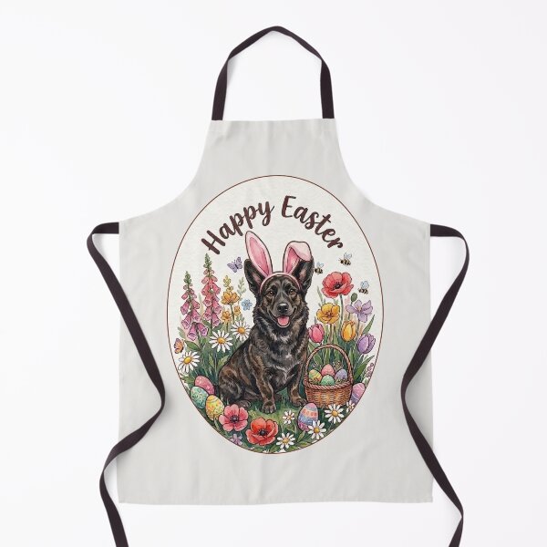 Item preview, Funny Black Brindle Corgi Happy Easter Egg Bunny Mom Dad Kids designed and sold by FurryHavenPH.