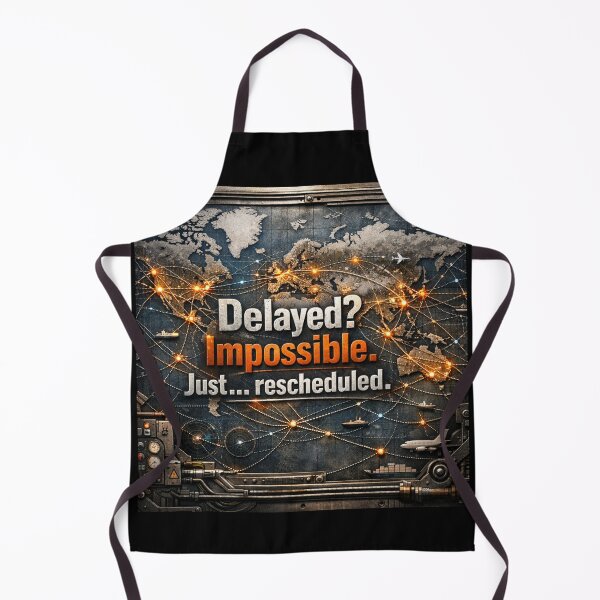 Item preview, DELAYED? IMPOSSIBLE. JUST RESCHEDULED /T-shirt for logistics professionals/freight forwarders designed and sold by Aaron Works.