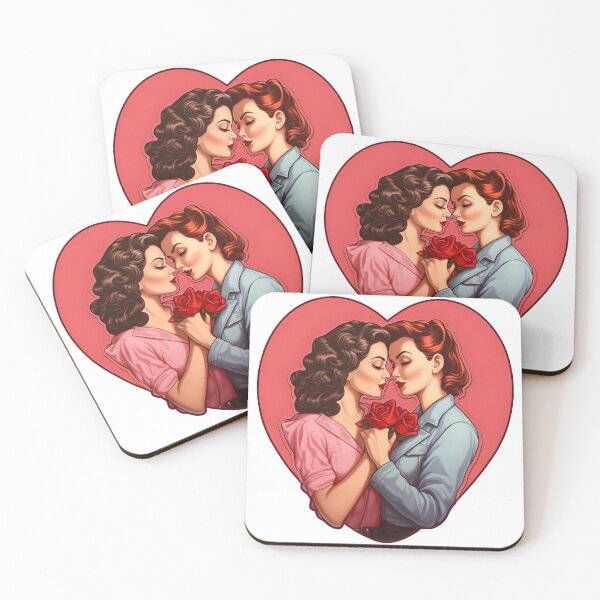 Item preview, Retro comic lesbian couple Girls love designed and sold by Anbe_design.