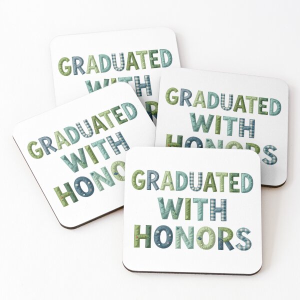 Item preview, GRADUATED WITH HONORS - IN FAUX LETTERING designed and sold by AlexOBrienArt.