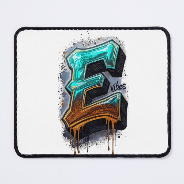 Item preview, Y2K Chrome Graffiti Wildstyle Letter E Streetwear designed and sold by etuvibes.