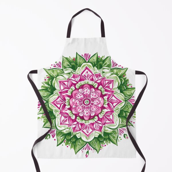 Item preview, Pink Green Lotus Mandala - Vibrant Botanical Spiritual Art Print designed and sold by DesignArtist.ia.