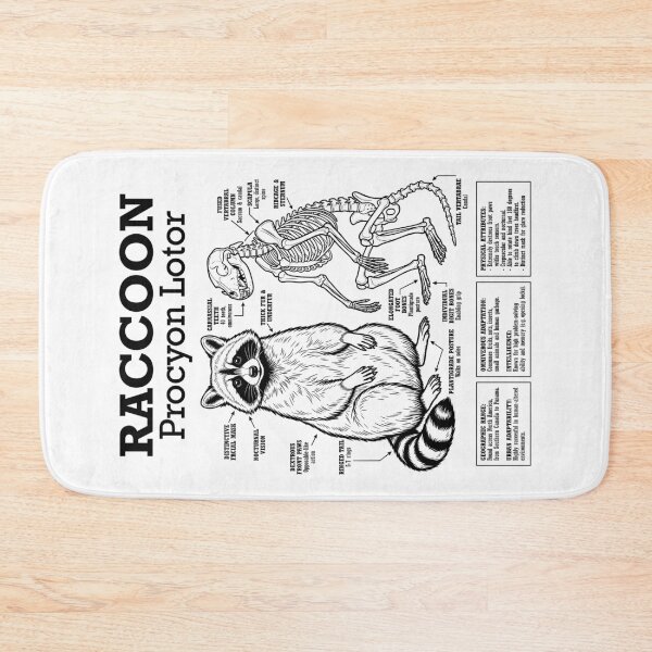 Item preview, Raccoon Anatomy Procyon Lotor Skeleton Funny Science Diagram designed and sold by GrandeDuc.