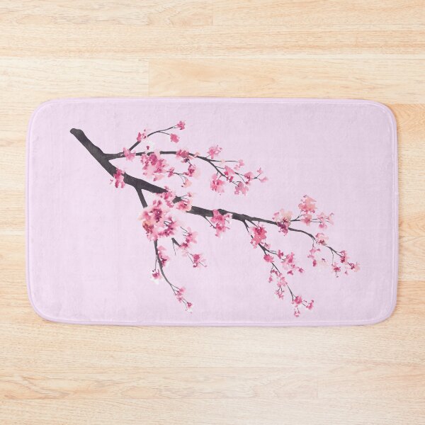 Item preview, Blooming sakura branch with Japan pink cherry flowers. Watercolor designed and sold by BartolArt.