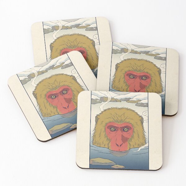 Item preview, The Hot Spring Macaque designed and sold by Maangata Art.