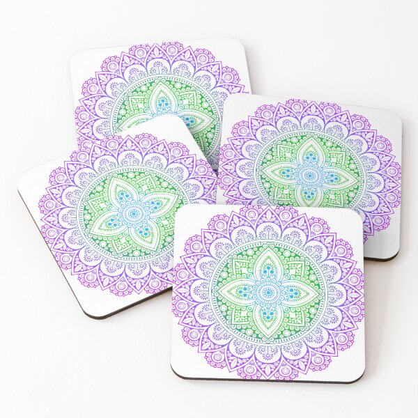 Item preview, Neon Rainbow Mandala - Vibrant Psychedelic Spiritual Art Print designed and sold by DesignArtist.ia.