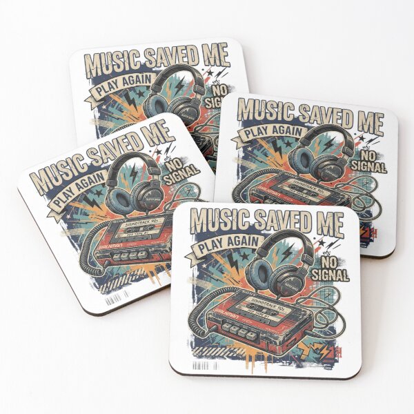 Item preview, Music Saved Me Retro Cassette Player Illustration designed and sold by  ELG-Design.