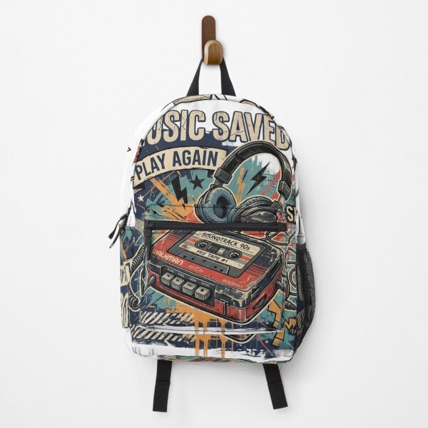 Item preview, Music Saved Me Retro Cassette Player Illustration designed and sold by ELG-Design.