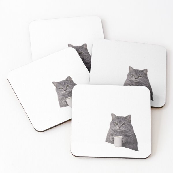 Item preview, Cat holding a caffe cup designed and sold by JossDesign15.
