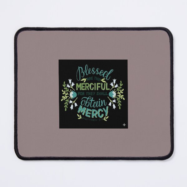 Item preview, Blessed are the Merciful Floral Scripture Design designed and sold by LittleSmileArt.