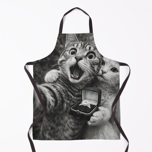Item preview, Shocked Cat Proposal Selfie T-Shirt | Funny Cat Engagement Meme Cute Animal Love Tee designed and sold by disha-prints.