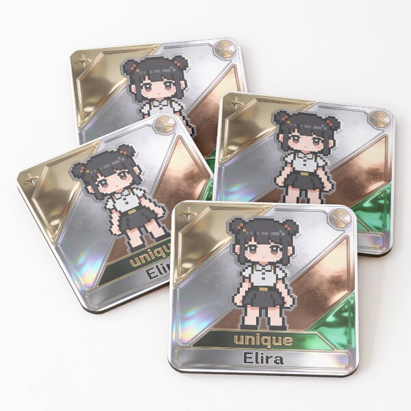 Item preview, A pixelated character card featuring Elira on transparent background designed and sold by Creative88Art.