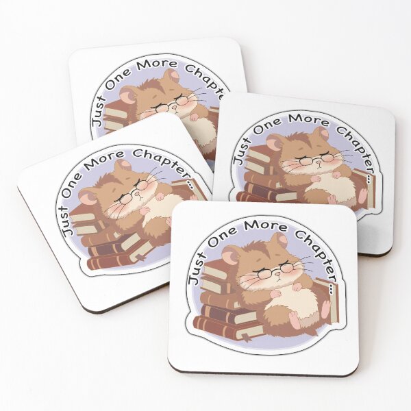 Item preview, Just One More Chapter Sticker – Sleepy Hamster Bookworm Cute Reading Kawaii Aesthetic designed and sold by pn_terest.