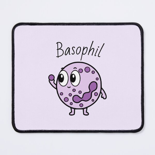 Item preview, Cute Basophil - Cute Immune Cells designed and sold by MicroMarket.
