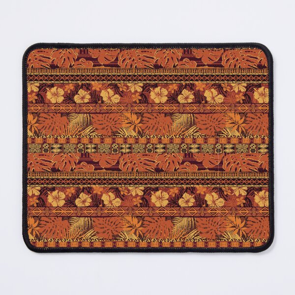 Item preview, Retro Hawaiian Tropical Plant Tapa Print Floral designed and sold by RetroMaggie.