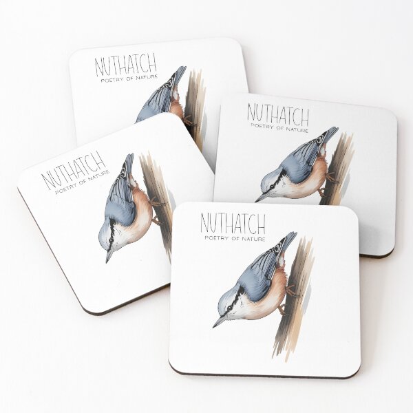 Item preview, Nuthatch Poetry of Nature – Cute Bird Illustration designed and sold by ArcticFoxStudio.