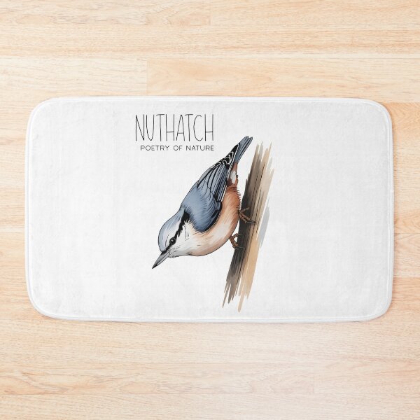 Item preview, Nuthatch Poetry of Nature – Cute Bird Illustration designed and sold by ArcticFoxStudio.