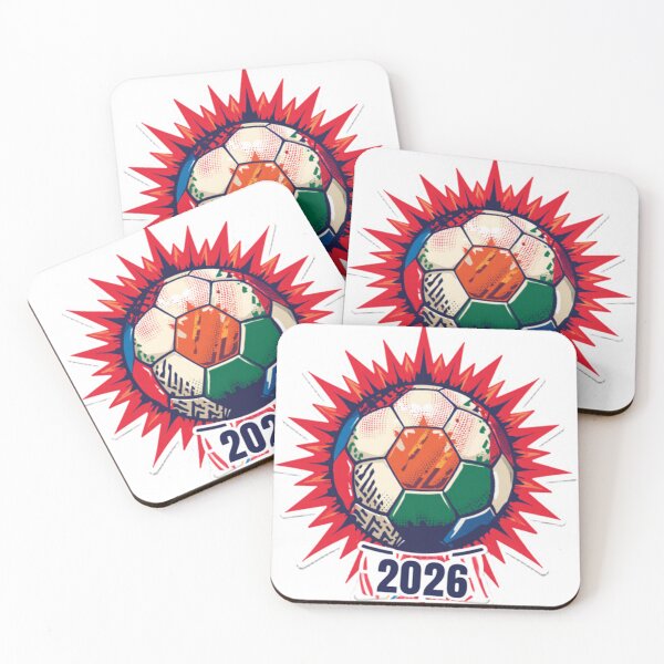 Item preview, 2026 football logo with multicolored ball and explosion effect designed and sold by S-A-KDesign.
