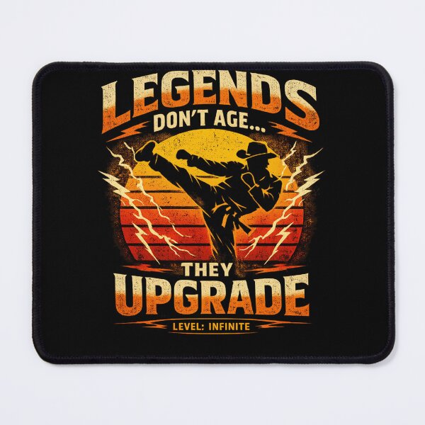 Item preview, Legends Don’t Age They Upgrade – Martial Arts Retro Vintage Fighter T-Shirt designed and sold by LatestDesign95.