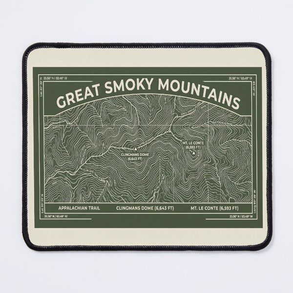 Item preview, Great Smoky Mountains Topographic Map – Gorpcore Edition designed and sold by Frog Level Treasures.