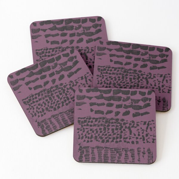 Item preview, Three Grains Textured Monoprint - Beet + Coal designed and sold by Irene Estelle.