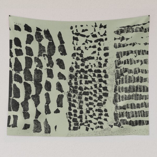 Item preview, Three Grains Textured Monoprint - Tea + Coal designed and sold by Irene Estelle.
