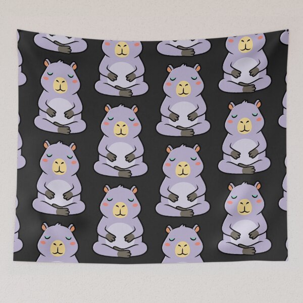 Item preview, Capy Says Chill - Zen Lavender Capybara designed and sold by AdriqnArt.