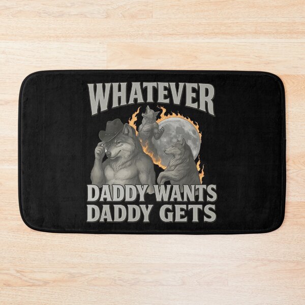 Item preview, Alpha Cowboy Wolf Moon Meme Graphic designed and sold by MOFAPPAREL.