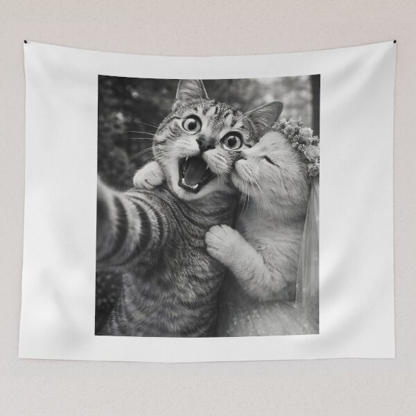 Item preview, Cute Cat Love Selfie T-Shirt | Romantic Cat Kiss Meme Aesthetic Pet Lover Gift designed and sold by disha-prints.
