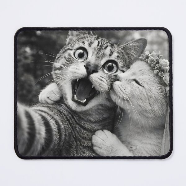 Item preview, Cute Cat Love Selfie T-Shirt | Romantic Cat Kiss Meme Aesthetic Pet Lover Gift designed and sold by disha-prints.