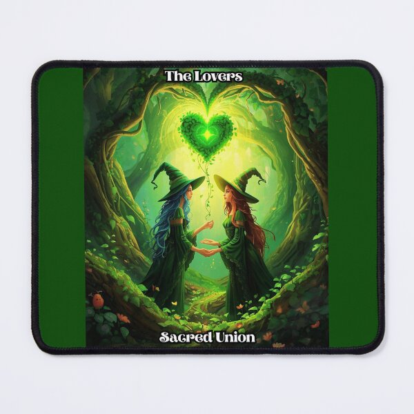 Item preview, The Lovers - Tarot Card from Wildwood Green Witch Tarot Deck designed and sold by Earth Nature Creations.
