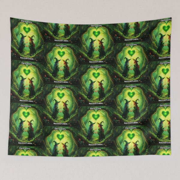 Item preview, The Lovers - Tarot Card from Wildwood Green Witch Tarot Deck  designed and sold by Earth Nature Creations.