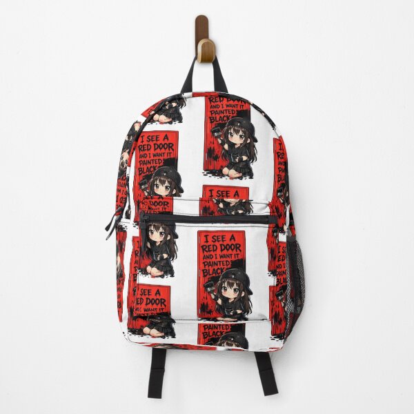 Item preview, Paint It Black Rolling Stones Parody – Cute Kawaii Anime Girl Painting Red Door designed and sold by Donsean22.