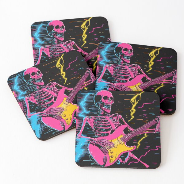 Item preview, Skeleton plays guitar on stage designed and sold by anytka.