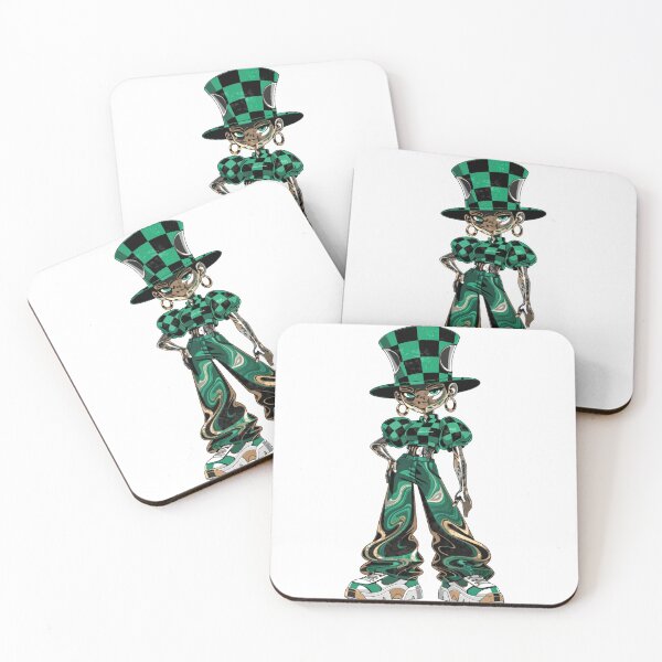 Item preview, A cartoon character wearing green and black checkered clothing designed and sold by Creative88Art.