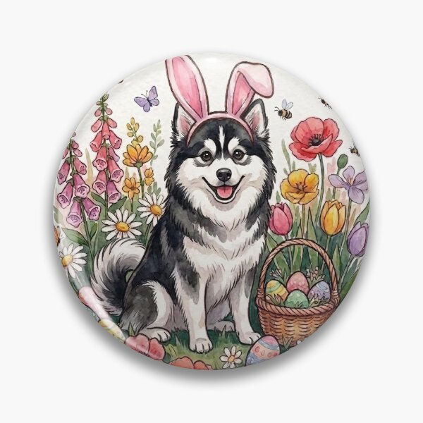 Item preview, Funny Pomsky Happy Easter Egg Bunny Mom Dad Kids designed and sold by FurryHavenPH.