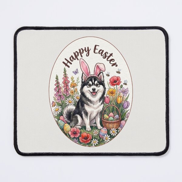 Item preview, Funny Pomsky Happy Easter Egg Bunny Mom Dad Kids designed and sold by FurryHavenPH.