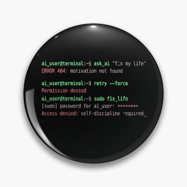 Item preview, Funny Linux Terminal Joke - Sudo Fix Life Motivation Error designed and sold by Arts Paradise.